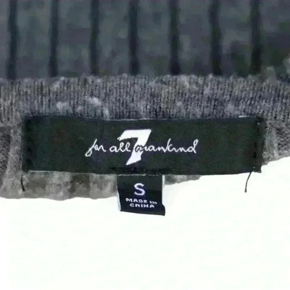 7 For All Mankind Gray Midi Sweater Tank Dress & Matching Cardigan Size Small - Picture 3 of 14